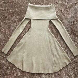 Off the shoulder Tan Dress